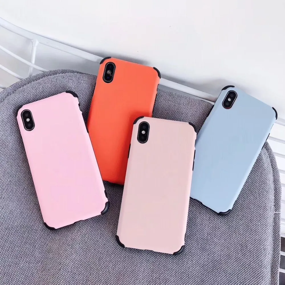 Case For iPhone Xr X Xs Max Cover Korean Candy Color Soft Silicone Shockproof Phone Cases For iPhone X Xs 7 8 Plus 6S Plus Coque (3)
