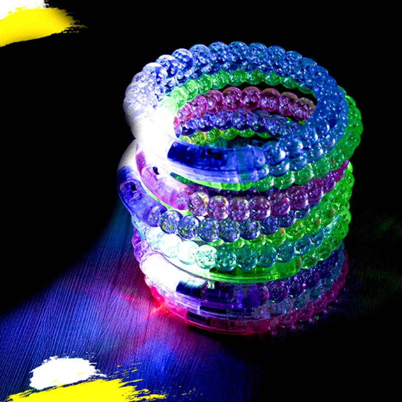 Для новогодней вечеринки WOADA изменение цвета светодио дный браслет свет до флэш браслет светящийся браслет светящиеся игрушки для одежда