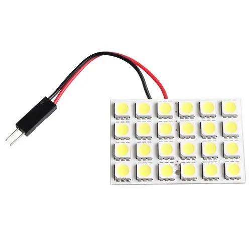 

TOYL 2* 24 SMD 5050 Wei LED Panel Innenraum Bleuchtung Lampe+T10 Sockel+BA9S Sockel+Soffitte Adapter