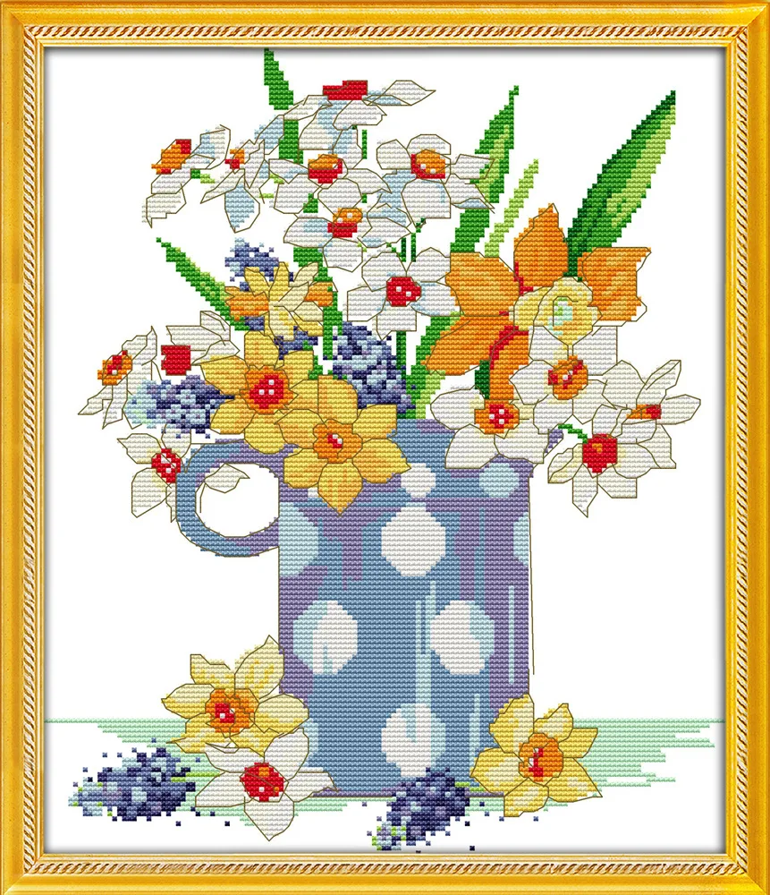 Joy Sunday все цветы цветут вместе Счетный Набор для вышивания крестиком Набор для вышивания вышивка рукоделие - Цвет: H754
