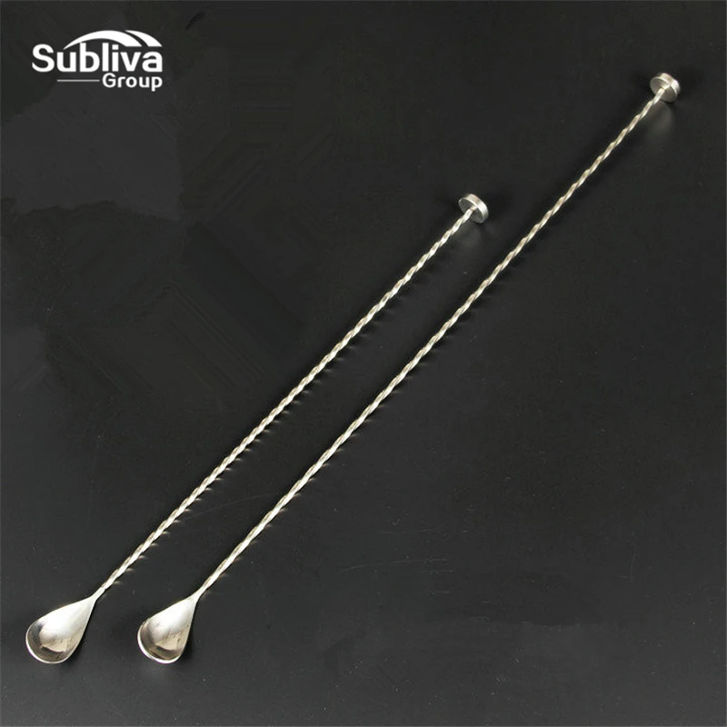 

Stainless Steel Muddler Threaded Bar Swizzle Stick Coffee Tea Cocktail Long Handle Stirring Spoon Bar Tool