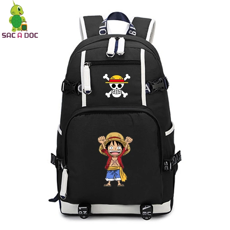 

ONE PIECE Purse Backpacks Large Capacity Back Bag for Teenagers Notebook Bagpack Boys Girls Shoulder Bag Mochila Travel Bag