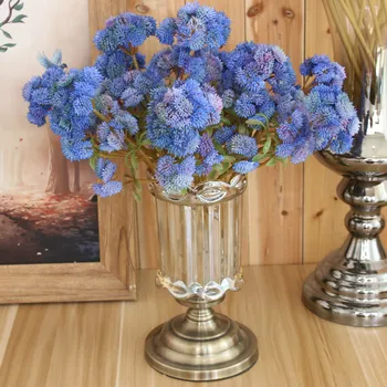 

5 pcs/lot high simulation 6 heads succulents Cauliflower soft gum fine fruit plant bouquet for home decoration artificial plants