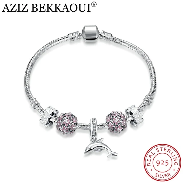 Aziz Bekkaoui European Original Dolphin Charm Bracelets Bangles Aziz Bekkaoui European Original Dolphin Charm Bracelets Bangles 100 925 Sterling Silver Unique Diy