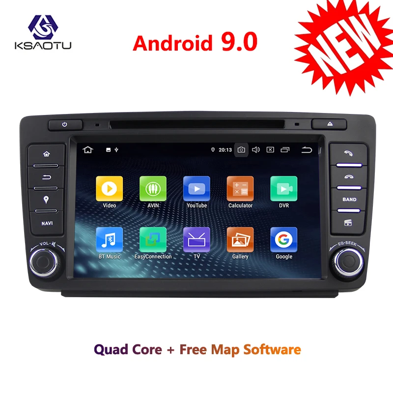KSAOTU 8 &quotDAB + 4 г Android 9 0 DVD плеер автомобиля SD GPS для SKODA OCTAVIA | Автомобили и мотоциклы