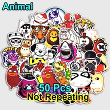Mixed 50 PCS Cute Animal Sticker Luggage Skateboard Doodle Vinyl Decals Car Styling Laptop Bike Toy