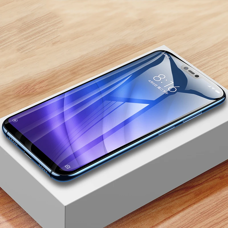Защитная пленка для экрана Xiaomi Mi 8 Lite защитная из закаленного стекла с полным