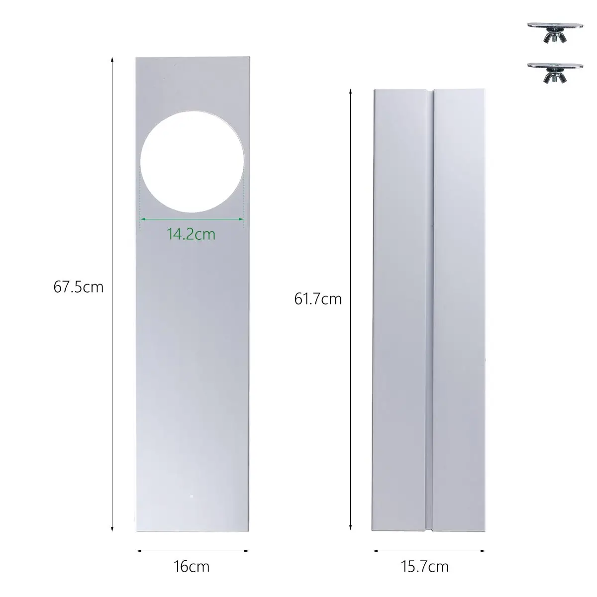 15 см оконный воздушный Выпускной Шланг Адаптер соединители пластинчатый замок уплотнение для портативных мобильных кондиционеров кондиционеры - Цвет: 2PcsWindow Kit Plate