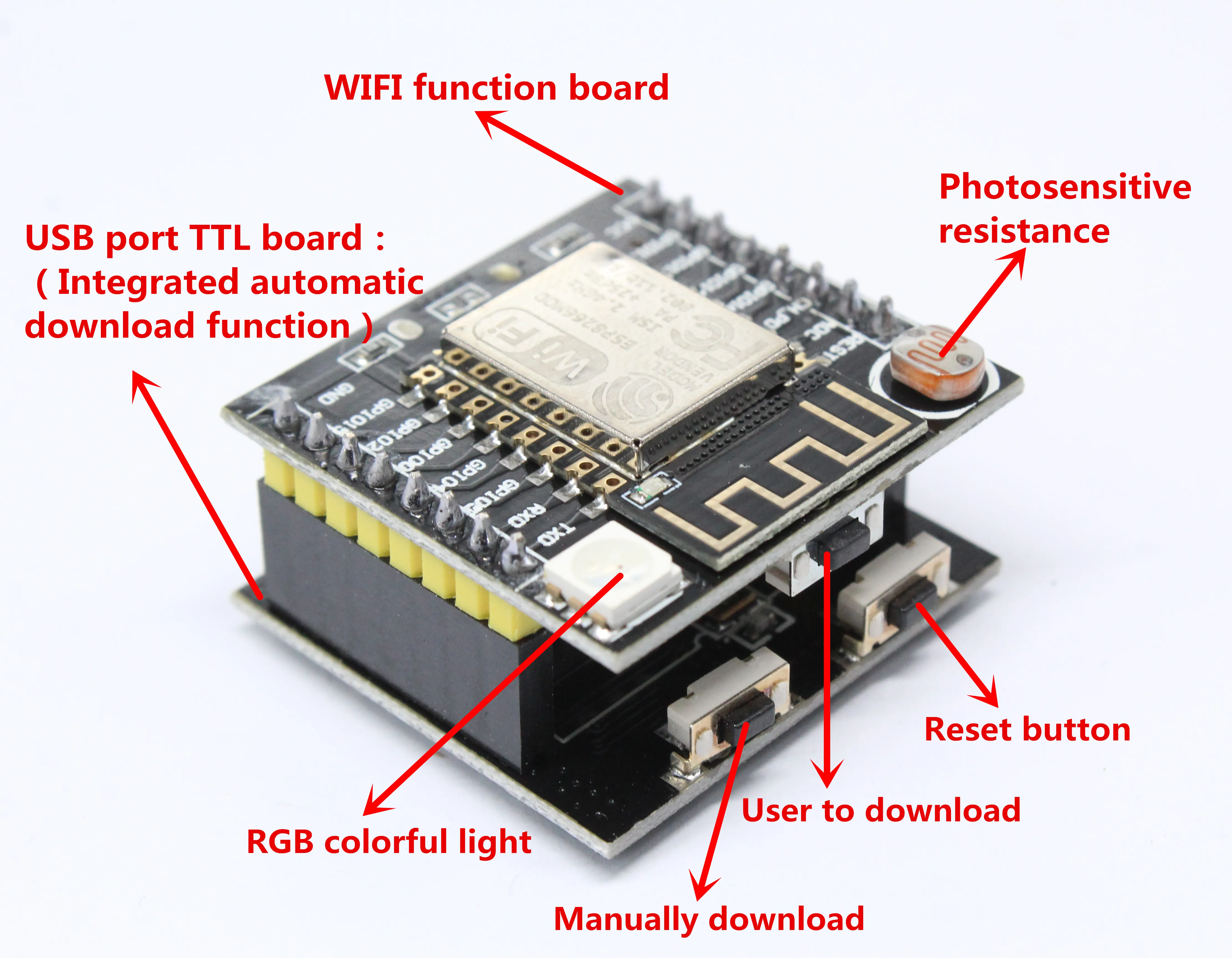 ESP8266 CH340 Antenna USB I//O STA AP Nodemcu Wifi Development Board for Arduino