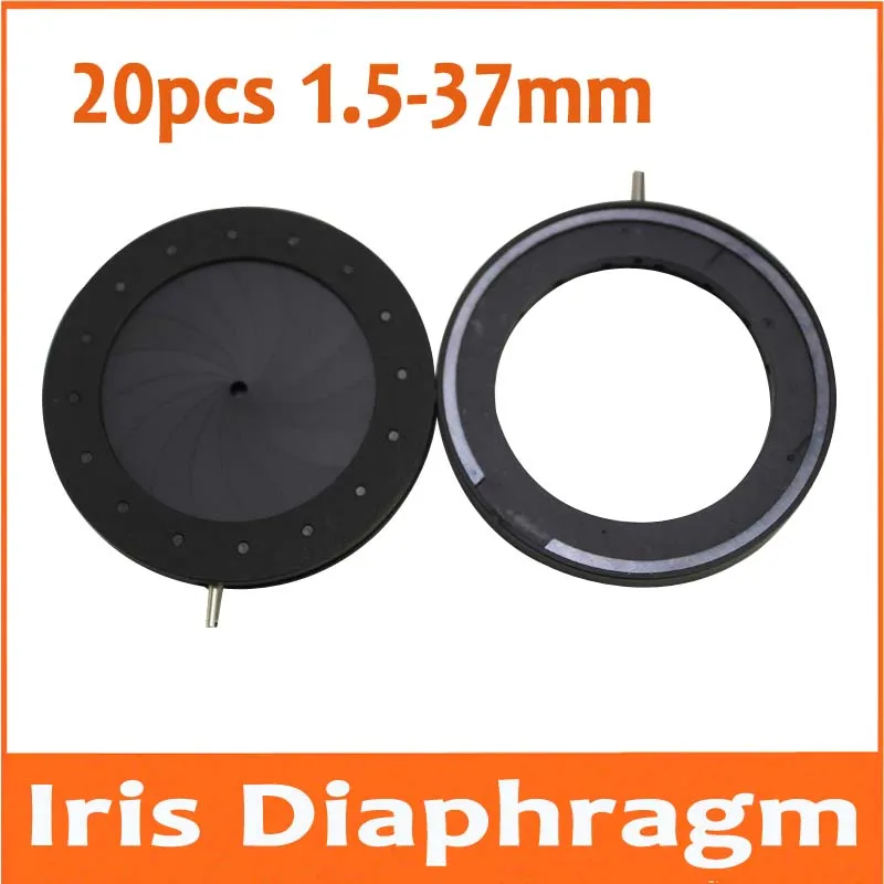 20pcs 1.5-37mm Amplifying Diameter Metal Zoom Optical Iris Diaphragm Aperture Digital Camera Microscope Adapter Condenser | Инструменты