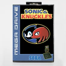 Sonic& Knuckles 16 бит MD карта с розничной коробкой для системы игровой консоли sega MegaDrive