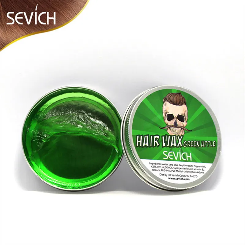 Fragrance Men Styling Makeup Natural Hairstyle Wax Hair Clay Strong Styling Cream Styling Tools Strong style restoring Pomade - Цвет: Green apple
