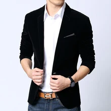 Мужской Блейзер, приталенный пиджак, черный, темно-синий, вельветовый,, весна-осень, верхняя одежда, пальто,, костюмы для мужчин