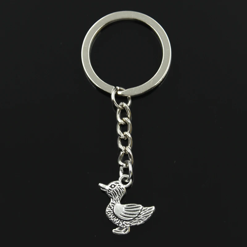 New Fashion Keychain 20x20mm duck Pendants DIY Men Jewelry Car Key