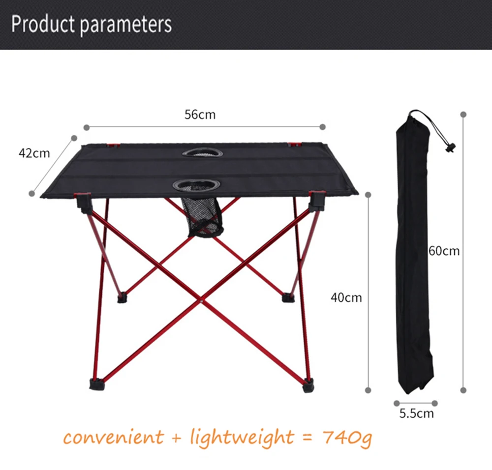 Сверхлегкий складной стол, открытый небольшой походный набор, настольный водонепроницаемый походный стол для путешествий, пикника на открытом воздухе