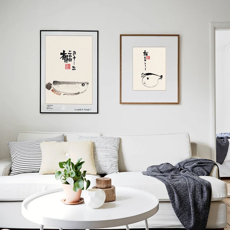 ART-ZONE-Fish-Animal-Art-Print-Poster-Traditional-Chinese-Canvas-Painting-Living-Room-Wall-Classic-Home (2)