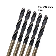 Hot 5pcs/box 9.0mm Straight Shank HSS/High Speed Steel Twist Drill Bit Woodworking Tool For Metal