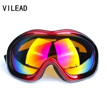

VILEAD UV400 Windproof Eyewear Ski Goggles Outdoor Snowboard Glasses Motorcycle Dustproof Men Women Anti-fog Sunglasses
