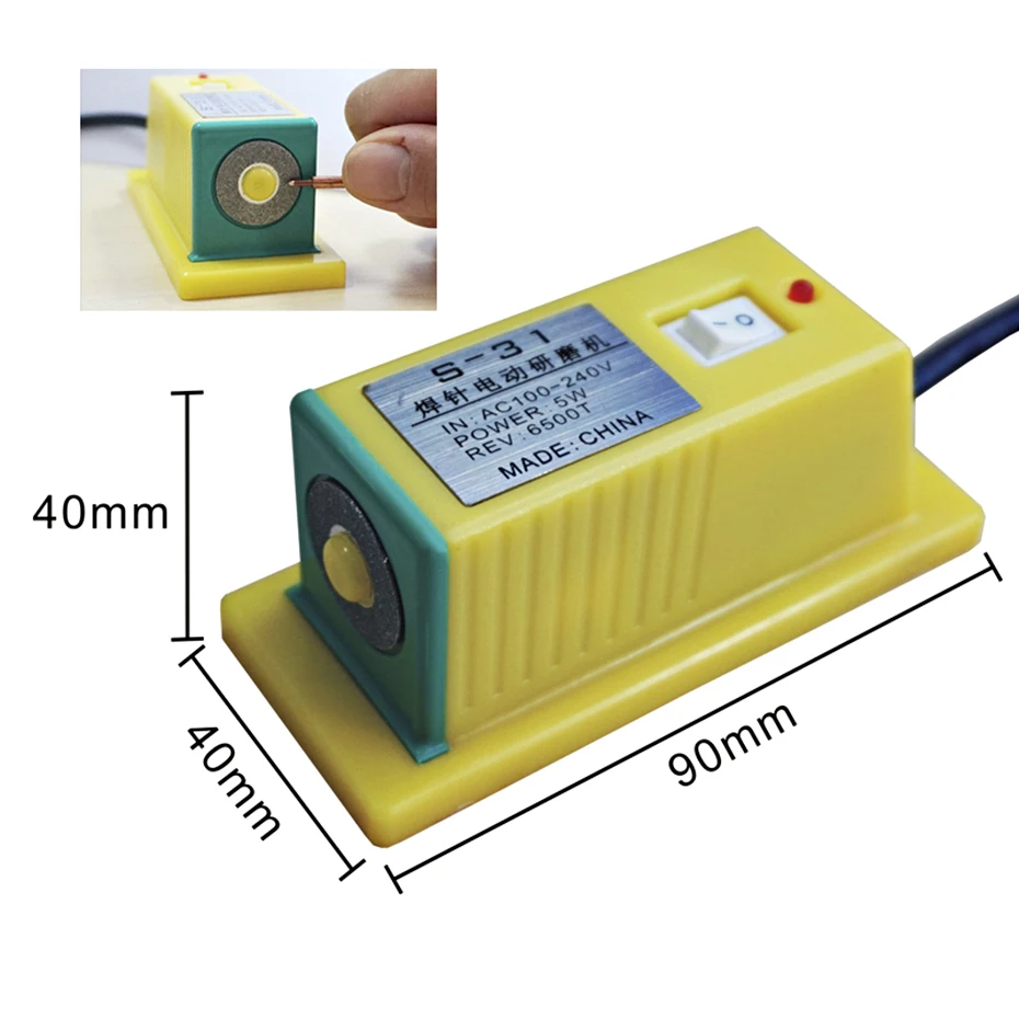 S-31 шлифовальный станок батарея точечной сварки иглы мини электрическая шлифовальная игла точечной сварки иглы сварочный наконечник туалетный шлифовальный