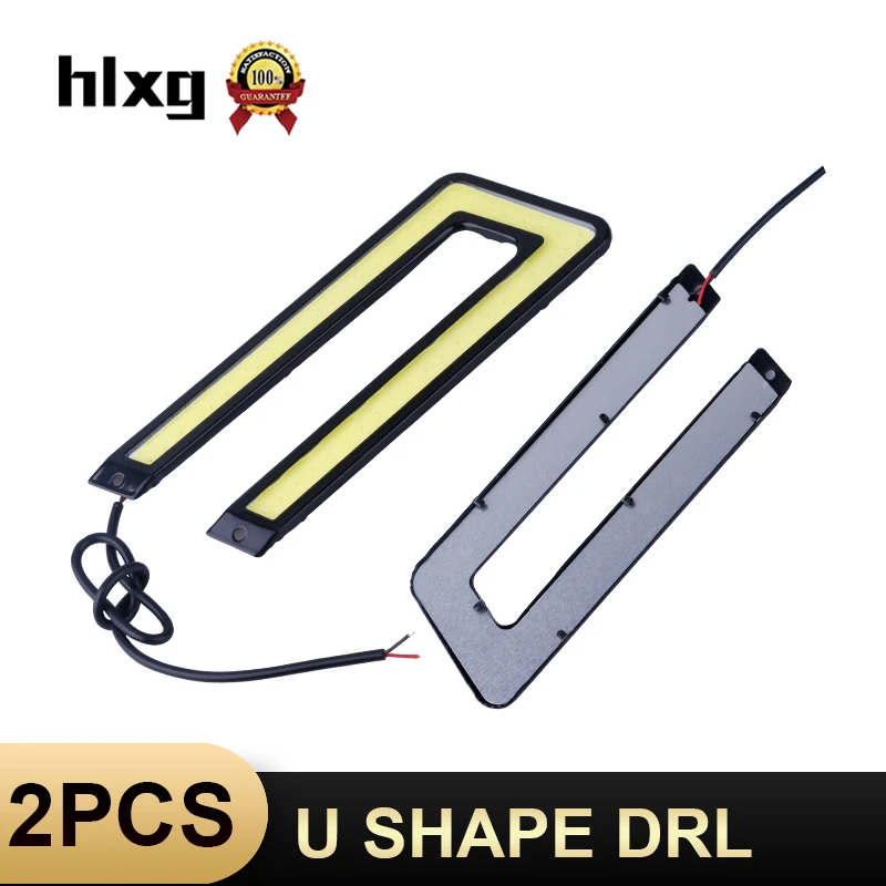 

HLXG 2PCS Slim LED drl Turn Sign Headlight Assembly Strip Daytime Waterproof Fog Light Daytime 12V car Car Auto DC Running Lamp