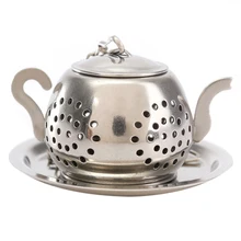 Сетчатый ситечко для заварки чайных листьев, фильтр для заварки трав из нержавеющей стали Форма: чайник