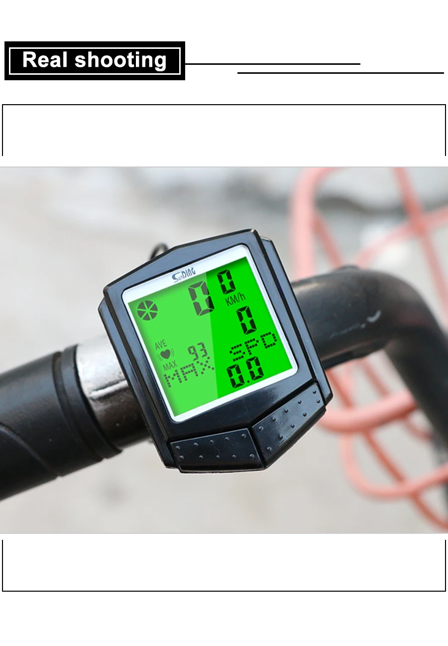 Водонепроницаемый велосипедный компьютер Sunding, беспроводной спидометр для MTB велосипеда, велосипедный одометр, секундомер, водонепроницаемый светодиодный цифровой индикатор