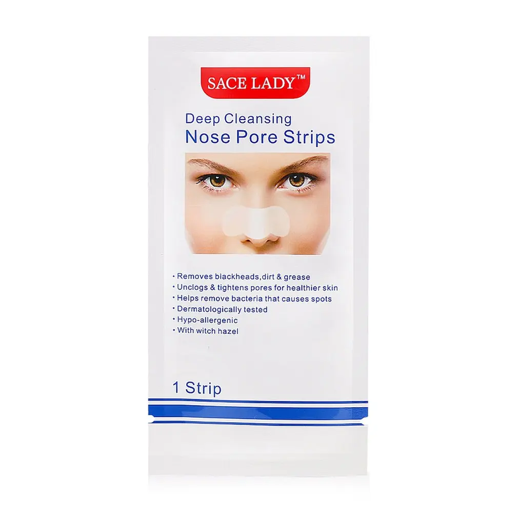 

SACE LADY Nose Shrink Mask Deep Cleansing Blackhead Remover Peel Off Whitehead Masks Nose Pore Strips Cleanser Face Skin Care