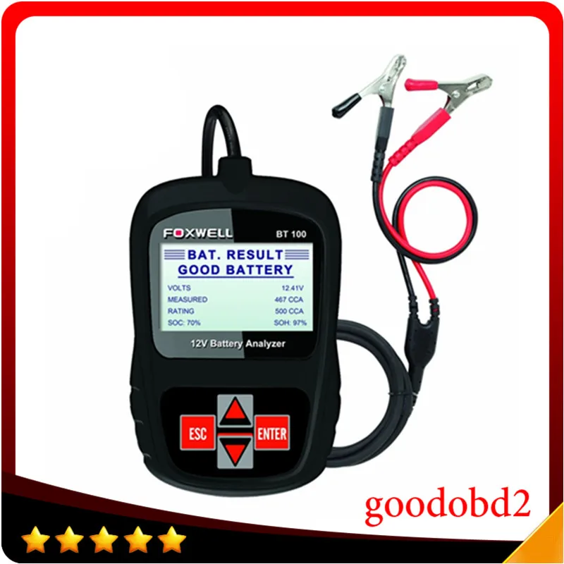 Prix pour FOXWELL BT100 12 V Batterie De Voiture Testeur pour Inondé, AGM, GEL D'origine BT100 12 Volts Numérique Toutes Les Voitures données Batterie Analyseur Prix pour FOXWELL BT100 12 V Batterie De Voiture Testeur pour Inondé, AGM, GEL D'origine BT100 12 Volts Numérique Toutes Les Voitures données Batterie Analyseur