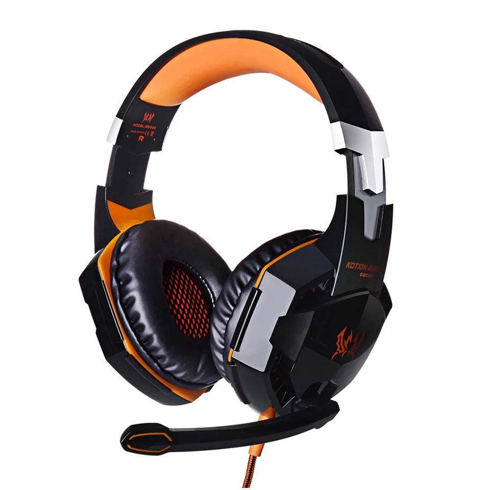 KOTION EACH G2000 Gaming Headset casque Stereo PC Gamer Headphones with Microphone Mic LED Light for Computer Game (8)