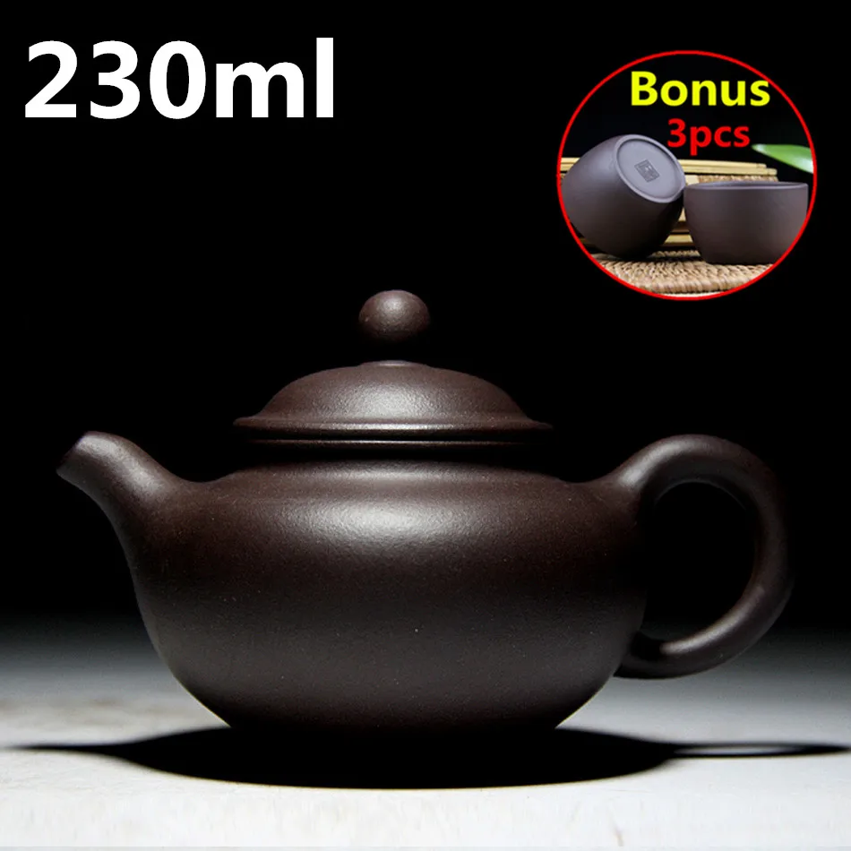 

Porcelain Teapot Chinese Tea Set 230ml Ceramic Tea Pot Yixing Zisha Teapots Set Handmade Pots Travel Tea Set Bonus 3 Cups