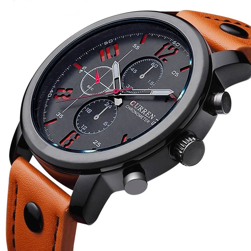 Curren Mens Sports Quartz Watches Mens Watches Top Brand Luxury Leather