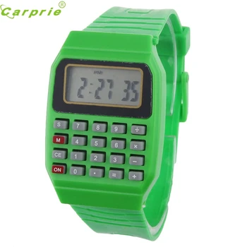 

CARPRIE SimpleStone Unsex Silicone Multi-Purpose Date Time Electronic Wrist Calculator Watch June30