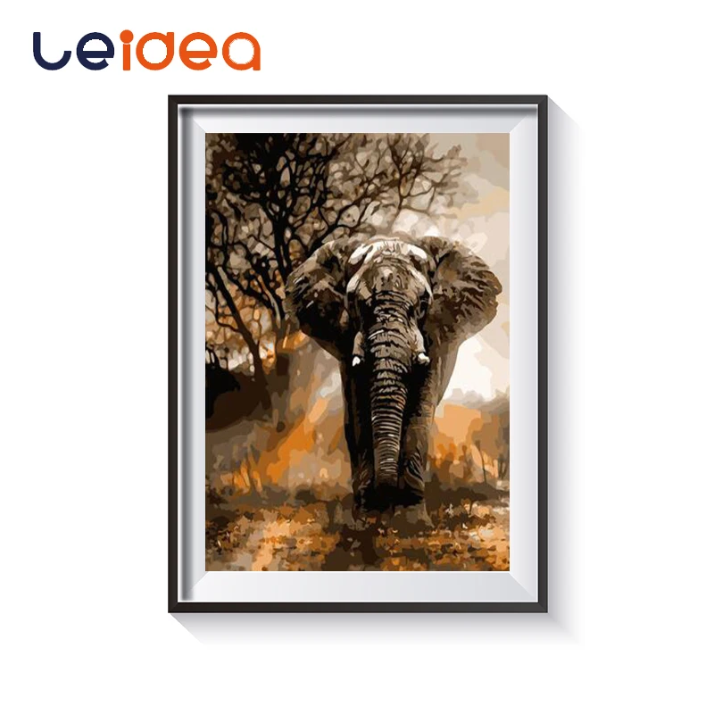 

Elephant Animal Painting By Numbers Kits Abstract Paints Number Oil Painting Drawing Pictures On Canvas Office Room Decor