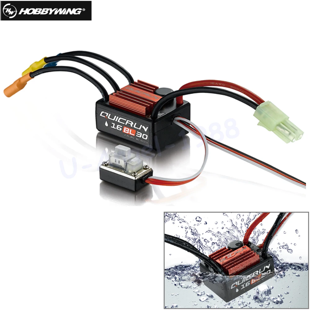 100% Оригинальный Бесщеточный Регулятор Скорости Hobbywing quirun 16BL30 30A для 1/16