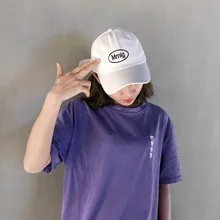 Шляпа для мужчин и женщин Летняя дикая хипстерская вышитая Корейская бейсболка версия открытый солнцезащитный козырек Кепка