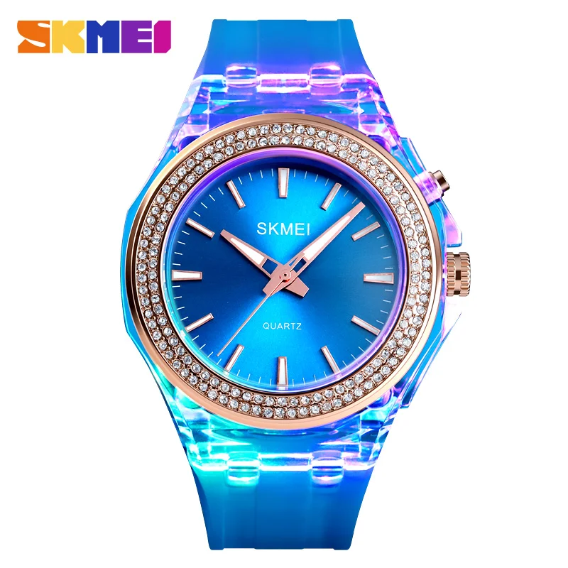 SKMEI мода 5 бар водонепроницаемые женские наручные часы светодиодный задний свет спортивные часы Relogio Feminino женские кварцевые часы 1553