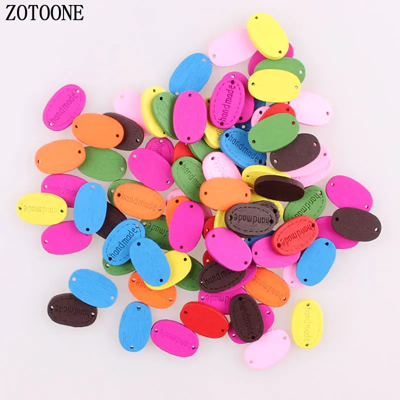 

ZOTOONE 100pcs/lot handmade Sewing Button Scrapbooking Solid Random Mixed Color for DIY Clothes Dolls Crafts Garment Accessories