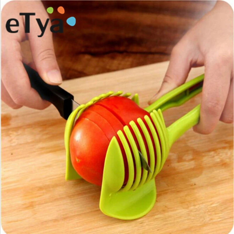 

eTya 1pc Handheld Creative Circular Fruit And Vegetable Slicer Tomato Orange Lemon Cutter Cake Clip Multi-function Kitchen Tool