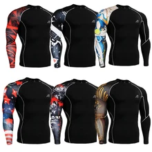 Compression Tight Skin Shirts for Man Fitness Exercise Base Layers Crossfit Mens Top Shirt Jersey