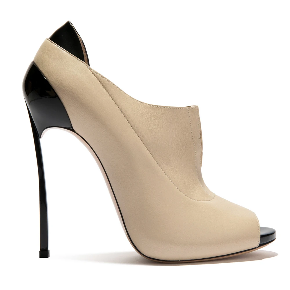 Peep Haute forme Robe Chaussures Femmes Slip Heeled High Plate Office Stiletto Aiweiyi 10cmbeige Lady on Talons Femme Toe Pompes 12cmbeige Métal xXWSU8wq58