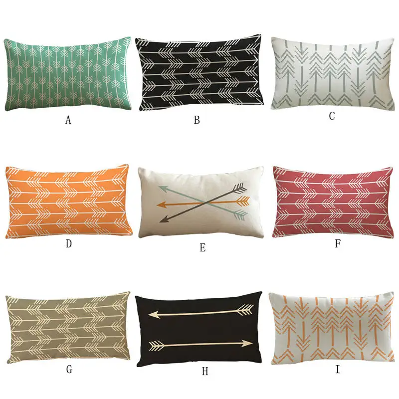 

Arrow Printing Decorative Pillowcases Polyester Throw Pillow Case Striped Geometric Pillowcase kussensloop @A