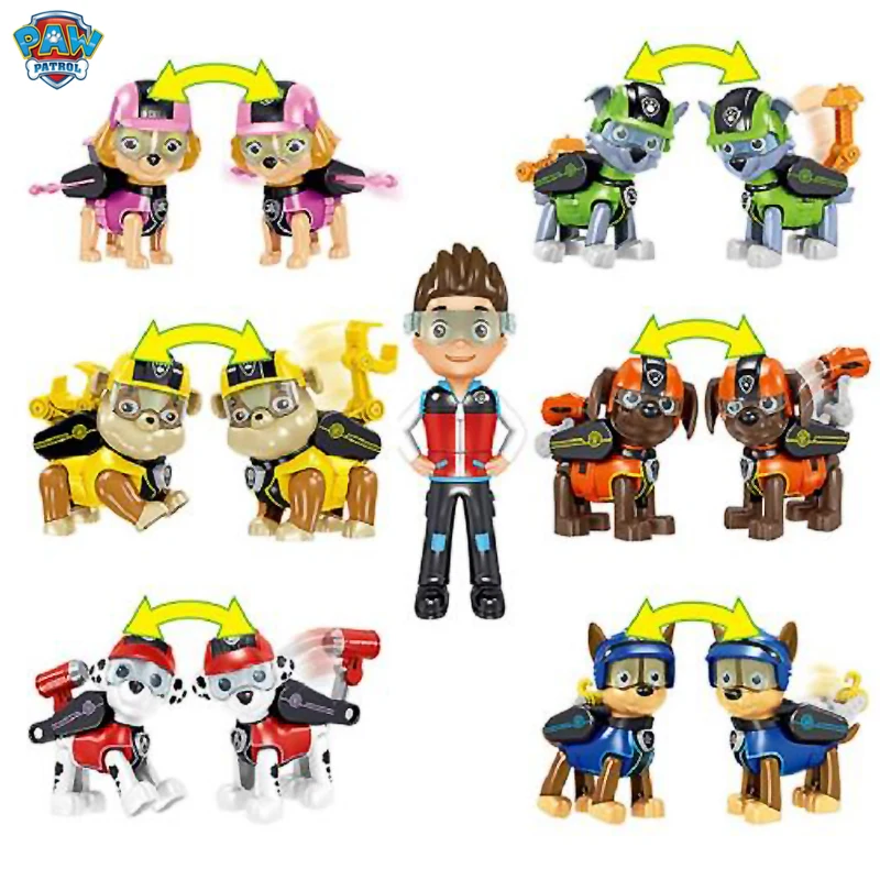 7 шт./компл. из мультфильма Щенячий патруль собаки собачки Paw Patrol автомобиля Patrulla