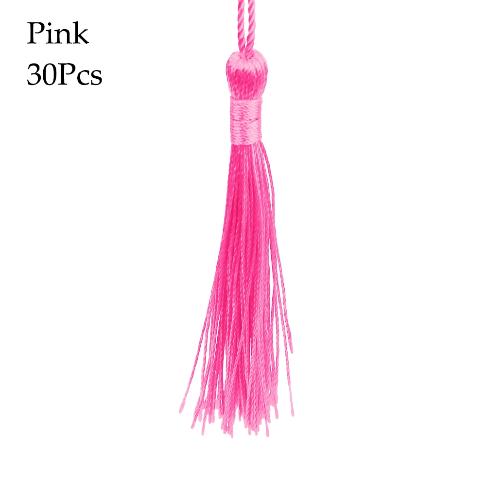 30 шт./упак. полиэстер 13 см шелковые кисточки подвесные шторы для шитья одежды дома бижутерия для декорирования ремесел DIY аксессуары - Цвет: pink