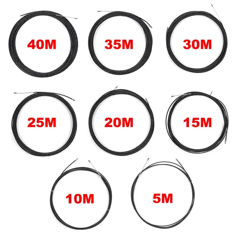 6 мм 5-40 м направляющее устройство стекловолокно Электрический кабель толкатели воздуховод змеи роддер рыба ленты провода