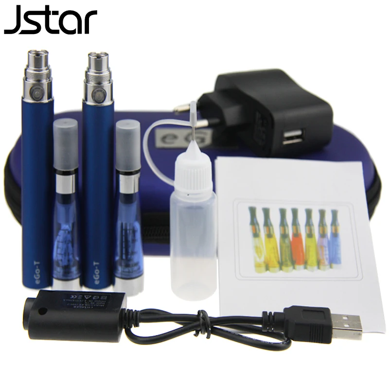 

10pcs/lot Jstar Double eGo CE4 E Cigarettes Starter Larger Kits Battery 650mah 900mah 1100mah Atomizer E-Cigs Zipper Case
