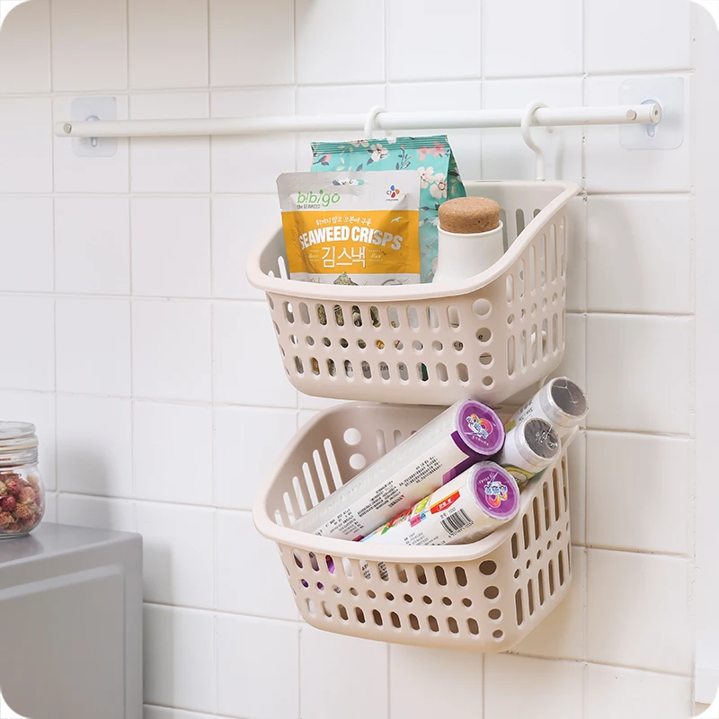 Hanging Storage Basket Bathroom Hanging Basket Bathroom Plastic Bath Basket  Storage Basket Wall Hanging Storage Basket - AliExpress