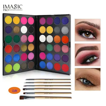 

IMAGIC Pallete Professional 48 Colors Eyeshadow Matte Shimmer Glitter Cosmetics Smoky Eye Shadow Makeup Powder Brush gift
