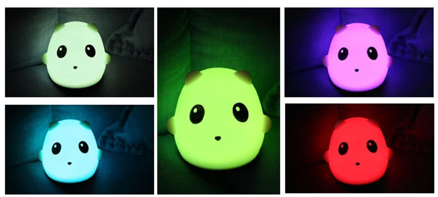 Yingtouman Прекрасный Panda взять Управление прикроватные USB лампа зарядки яркий силиконовый эмбриональных медведь эмоциональный силикагель