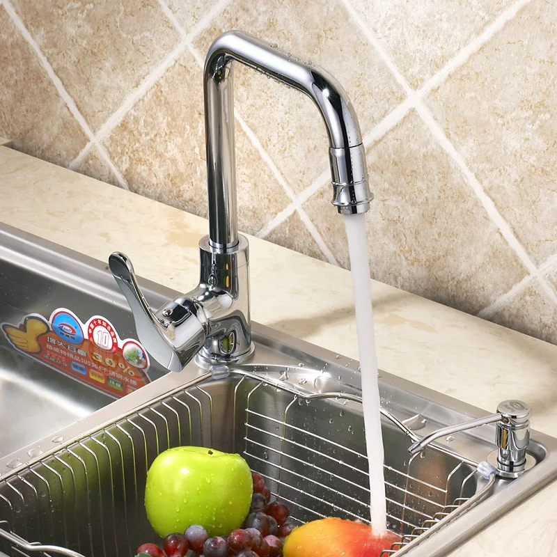 Kitchen faucet copper cold vegetable washing basin single hole sink