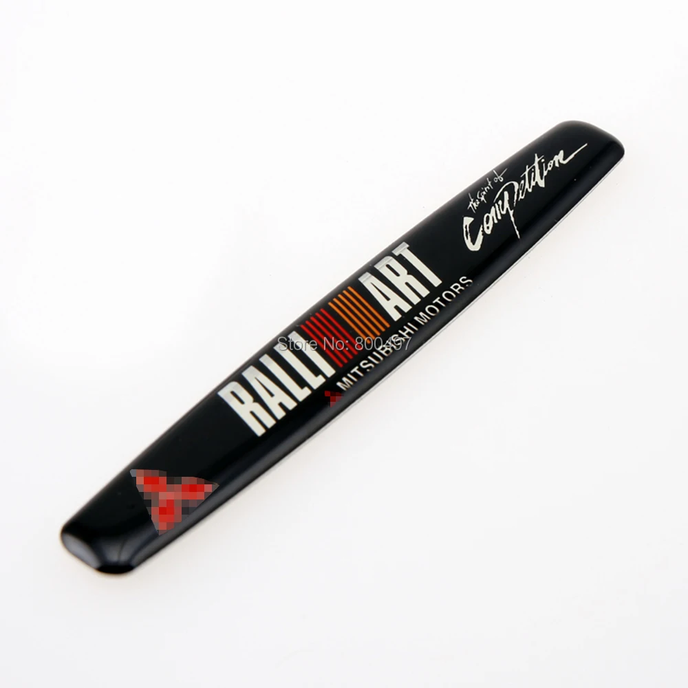 

10 x Newest 3D Car Styling Aluminum Glue Decal Car Emblem Car Accessories Adhesive Badge for Mitsubishi Ralliart Ralli Art